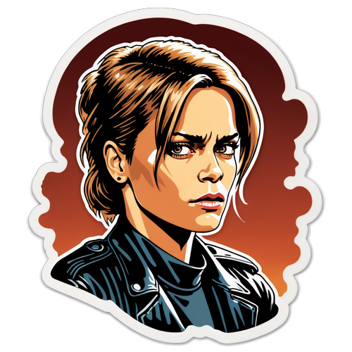 Vintage-ähnliches Porträt von Sarah Connor