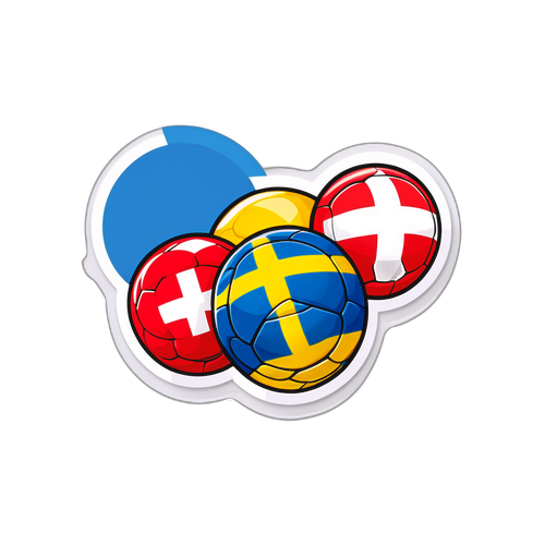 Sticker van de wedstrijd 'Zwitserland – Zweden'