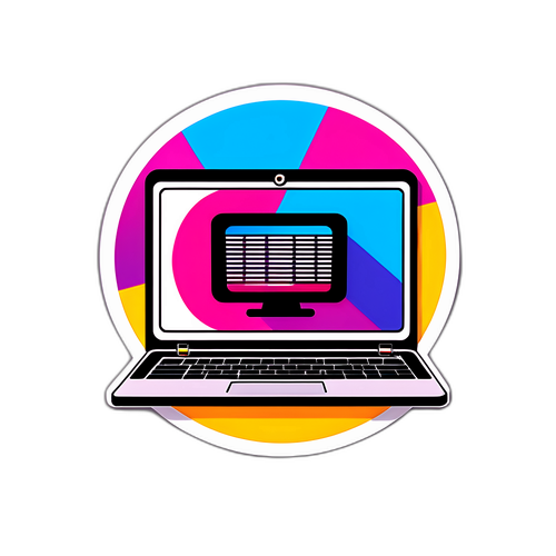 Sticker laptop streaming
