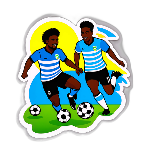 Stiker Pertandingan Sepak Bola Jamaica vs Guatemala
