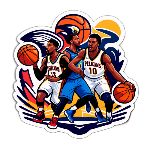 Dynamic Sticker ng Laban ng Pelicans at Hawks