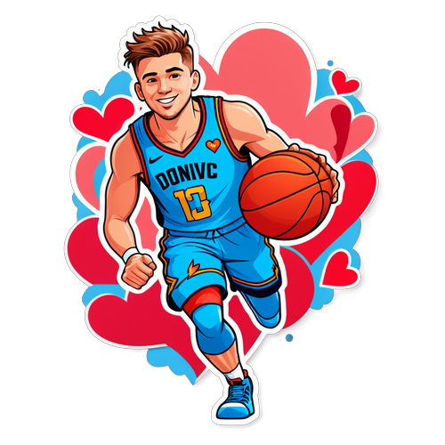 Sticker ni Luka Dončić bilang Superhero