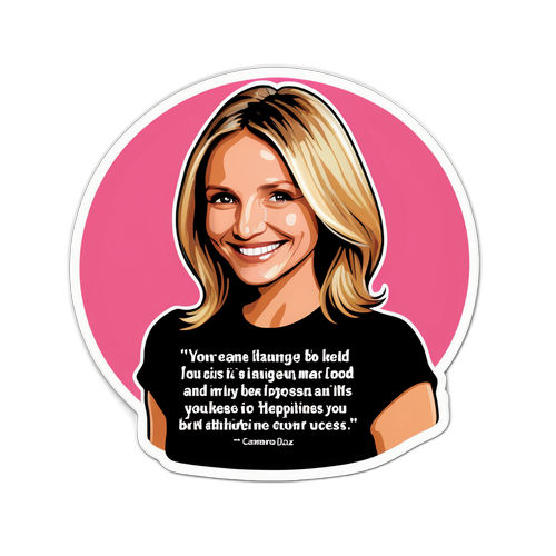 Autocollant inspirant de Cameron Diaz