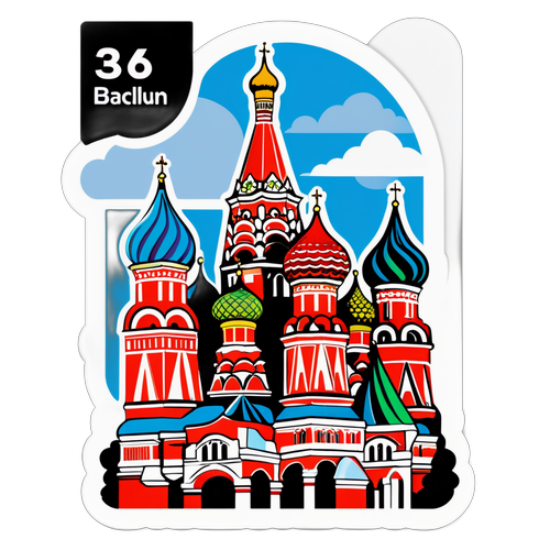 Погода в Москве: стилизованный Собор Василия Блаженного на фоне неба