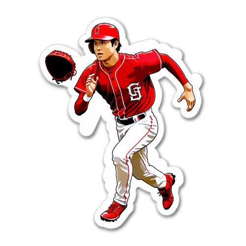 大谷翔平のダイヤモンドを駆け回るスポーツファンステッカー