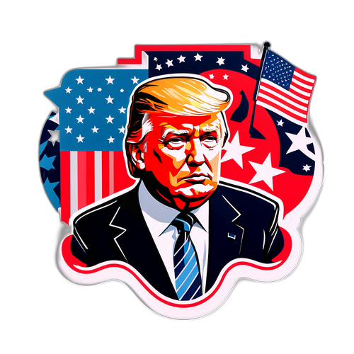 Stilisierte Porträt von Donald Trump