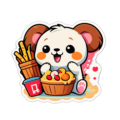 可愛動物享受PX Mart美食