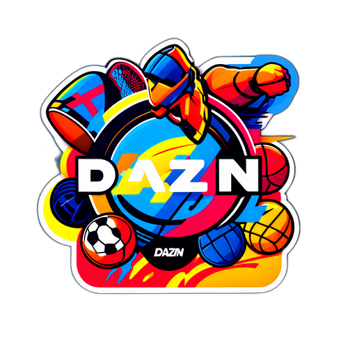 Autocolant cu logo-ul energic DAZN