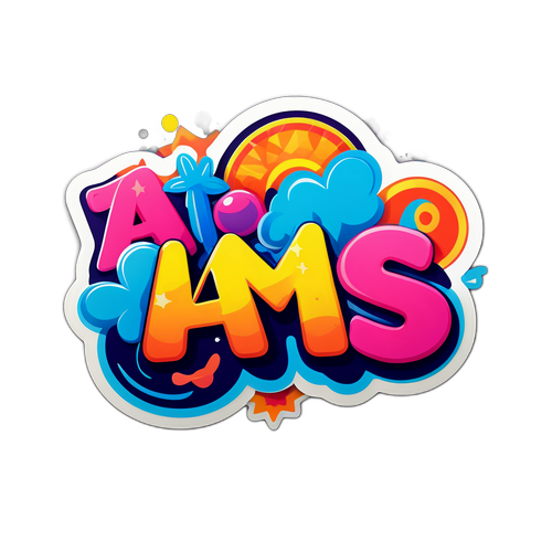 मज़ेदार और जीवंत 'एएम' स्टिकर