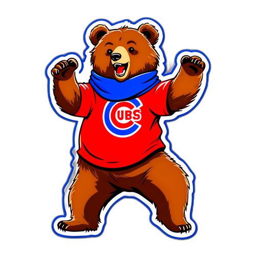 Cubs Bear Dancing Joyfully