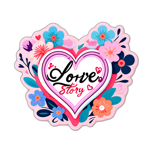 Serce z napisem 'Love Story'