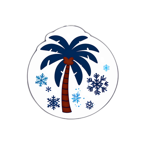 Стикер погодных символов для Флориды и Колорадо — пальма и снежинки
