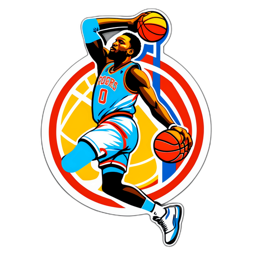 Bilog na Sticker ng Vintage na Inspirasyon kay Rodney Rogers