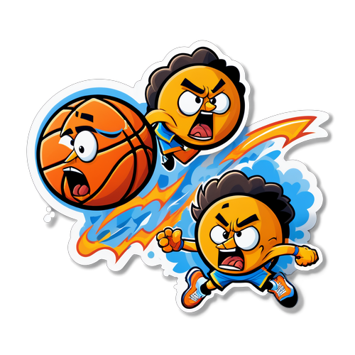 Sticker ya Kichora ya Mpira wa Kikapu