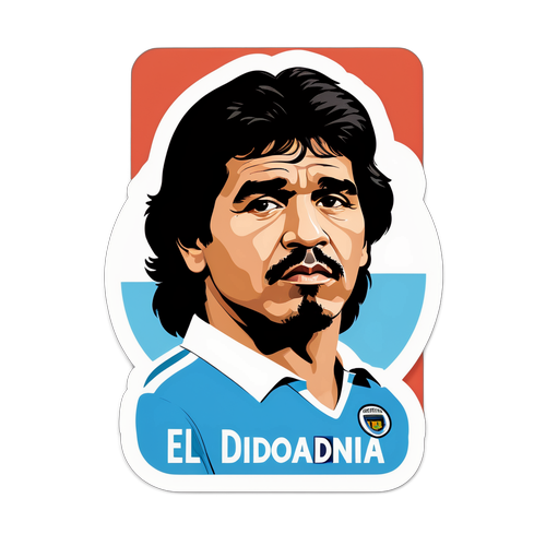 Sticker Minimalista Celebrando a Maradona