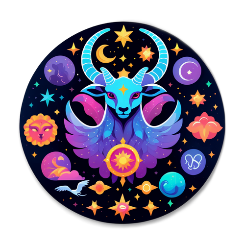 ज्योतिषीय मेष राशिफल स्टिकर