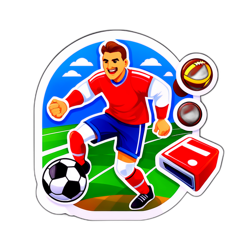 สติ๊กเกอร์เกมฟุตบอลสำหรับงานเกมกลางแจ้ง