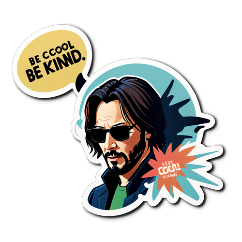 Stay Cool and Kind: The Must-Have Keanu Reeves Sticker of 2023!