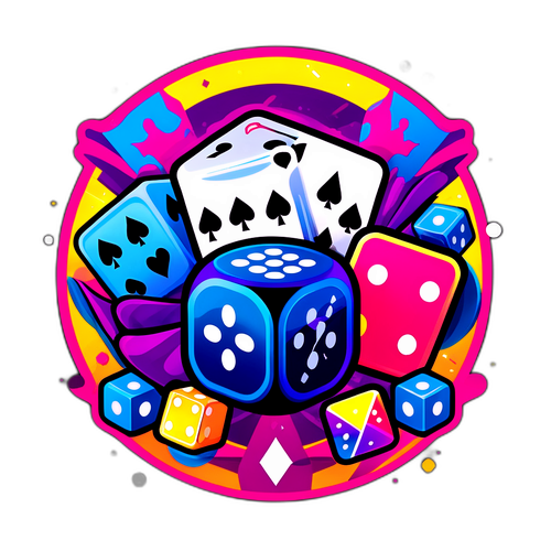 Sticker vibrant cu elemente de joc