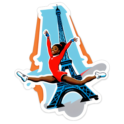 ¡Simone Biles Brilla en París! Descubre el Sticker que Está Revolucionando el Mundo de la Gimnasia