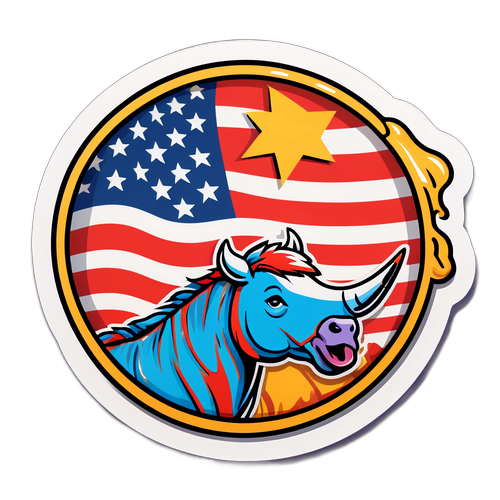 美國股市手繪風格貼紙