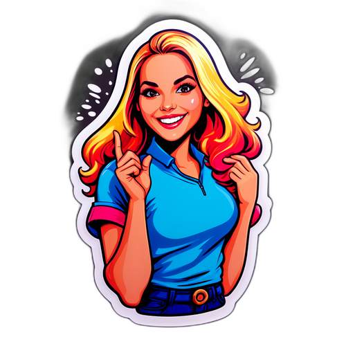 Sticker mit Daniela Katzenberger im lässigen Stil