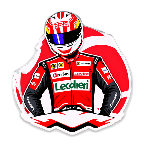 Charles Leclerc Actie Sticker