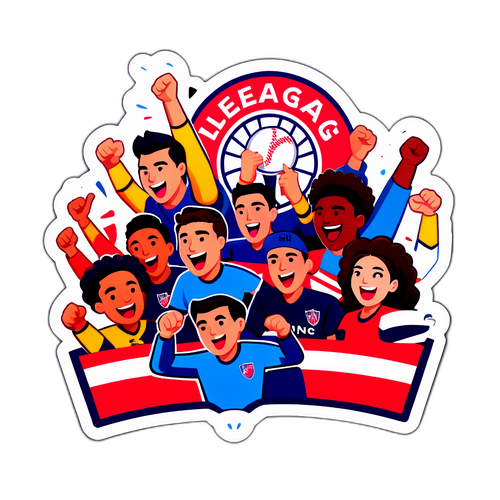리그 경기와 팀 응원 슬로건을 즐기는 팬들 스티커