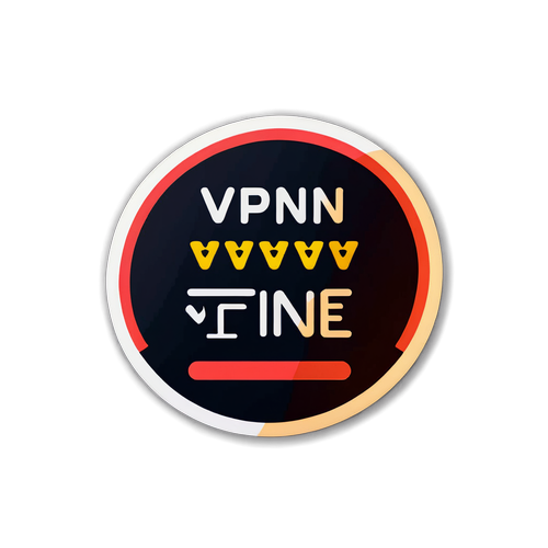 Креативная наклейка с иллюстрацией о штрафах за использование VPN