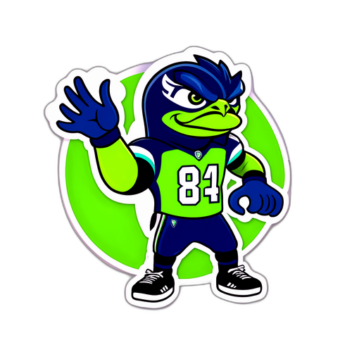 Adesivo do Mascote do Seattle Seahawks