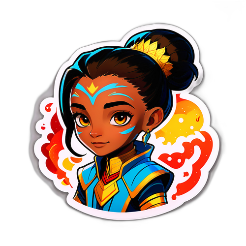 Adhesiv cu personaje fantastice inspirate de universul Avatar