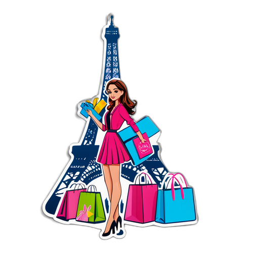 Autocollant d'Emily à Paris