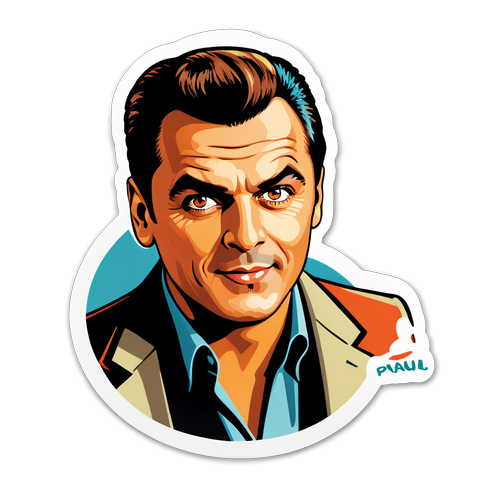 Retro-sticker av Paul Danan med Hollywood-motiver