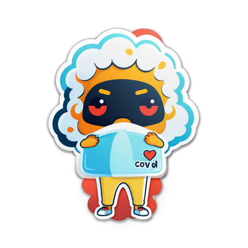 可愛的卡通角色 COVID-19 症狀貼紙