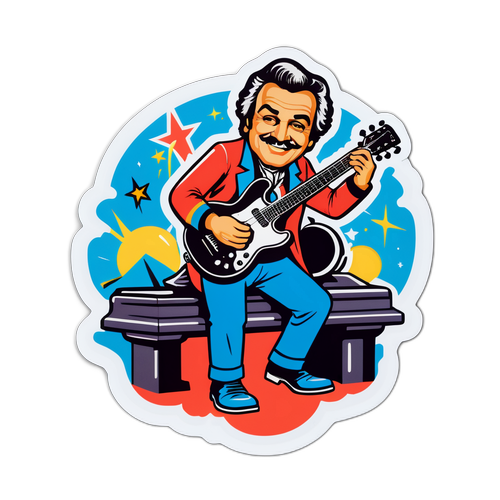 Sticker mit nostalgischen Abbildungen von Roland Kaisers berühmten Songs