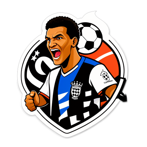 Autocollant mettant en valeur un match de football des Corinthians