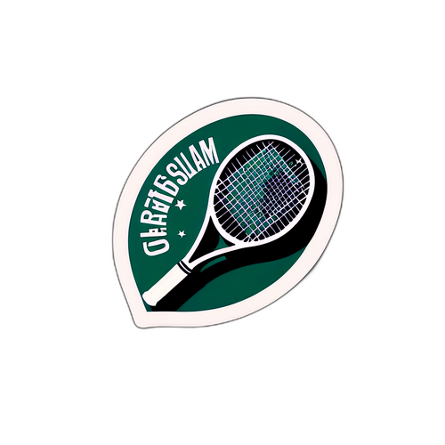 Design samolepky US Open s tenisovou raketou
