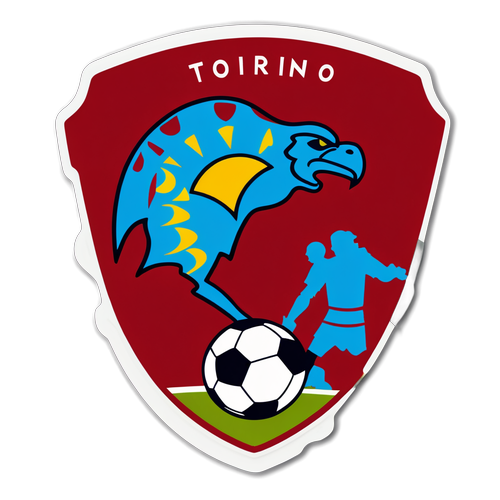 Desenho estilizado de Torino, destacando sua história e tradição no futebol