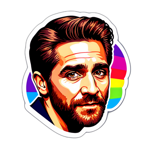 Portret w stylu pop-art Jake'a Gyllenhaala