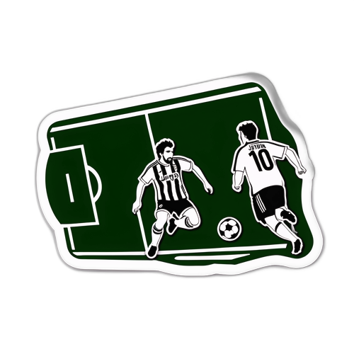 Sticker cu teren de fotbal Juventus și Sporting