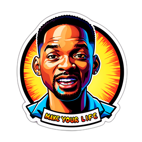 Comic-Style Will Smith Aufkleber