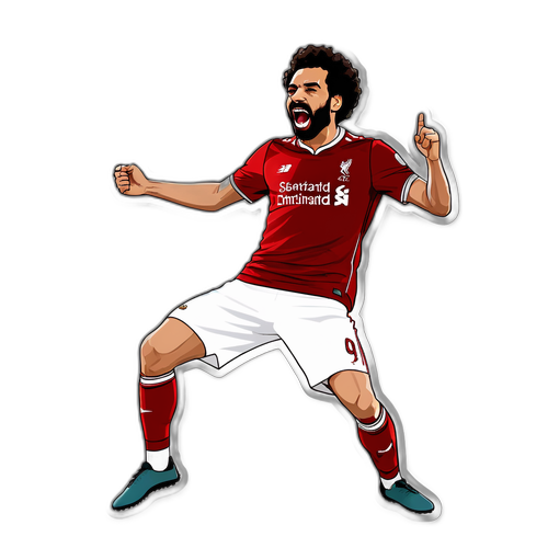 Стікер з моментом удару Мохамеда Салаха