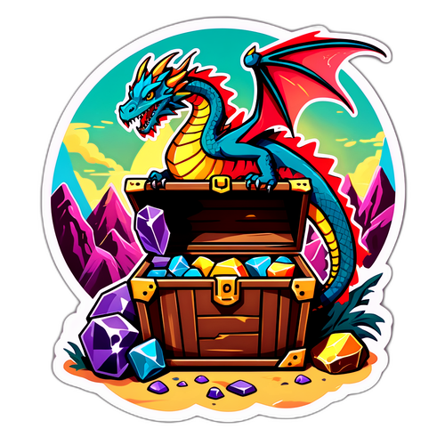 Magisk Tibia Miljö med Drakar och Skattkistor