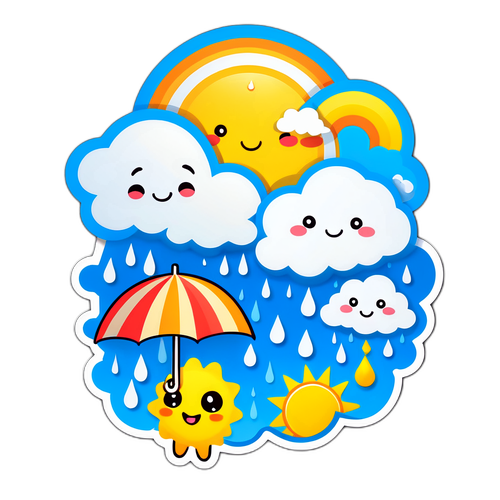 Stiker Cuaca Ceria