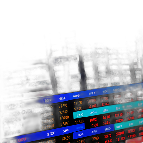 עיצוב מרהיב של תצוגת מניות עם מידע על מניות AVGO