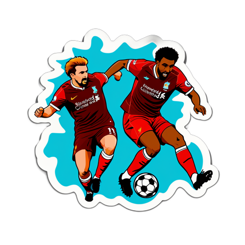 Jalkapalloteemainen tarra: Liverpoolin taistelu