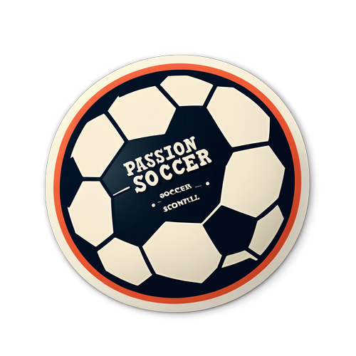 Sticker retro de fútbol clásico