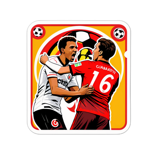 Create un design de sticker inspirat de momentul iconic din meciul Eintracht Frankfurt - Galatasaray