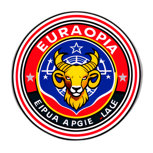 Дизайн наклейки, посвященной Лиге Европы