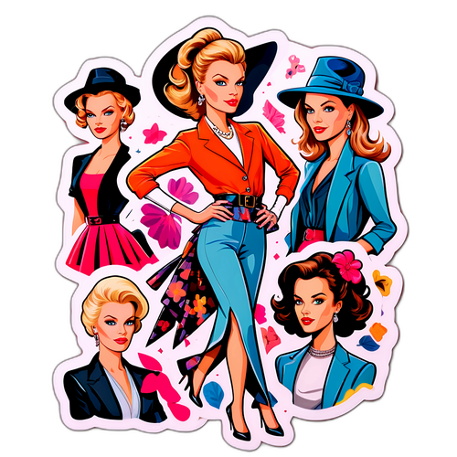 Elegantní nálepka s módními trendy